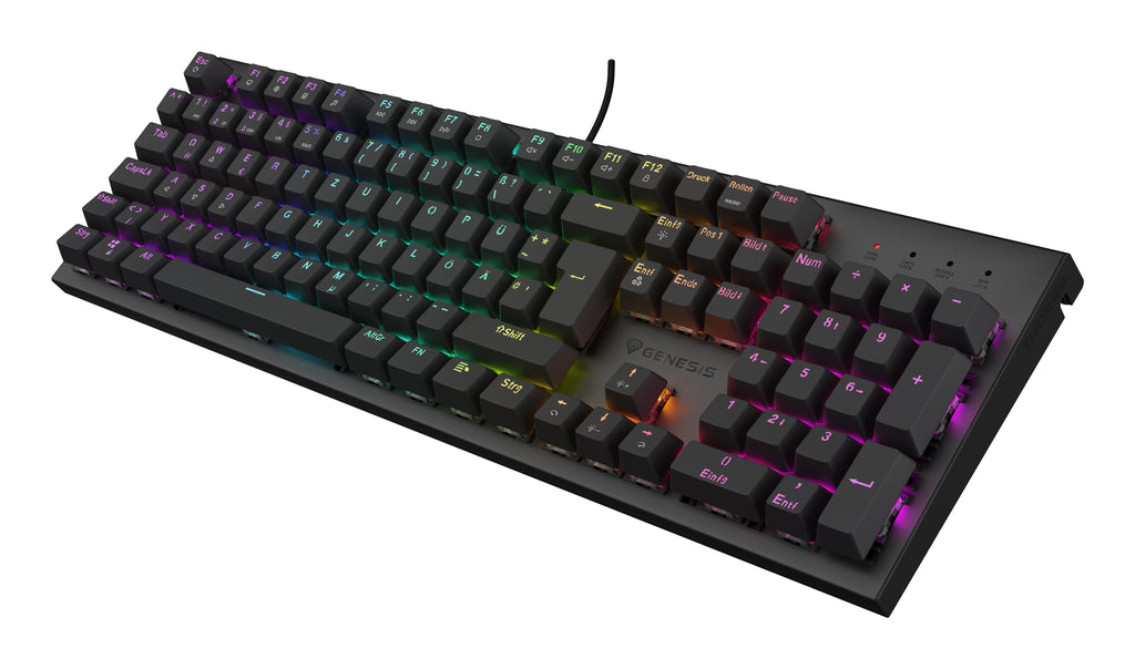 Clavier Gaming Thor 303 Mécanique USB QWERTZ Allemand, Rétroéclairage RGB, Noir