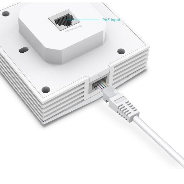 TP-Link Omada EAP650-Wall Point d'Accès Wi-Fi 6 3000 Mbit/s Blanc, PoE