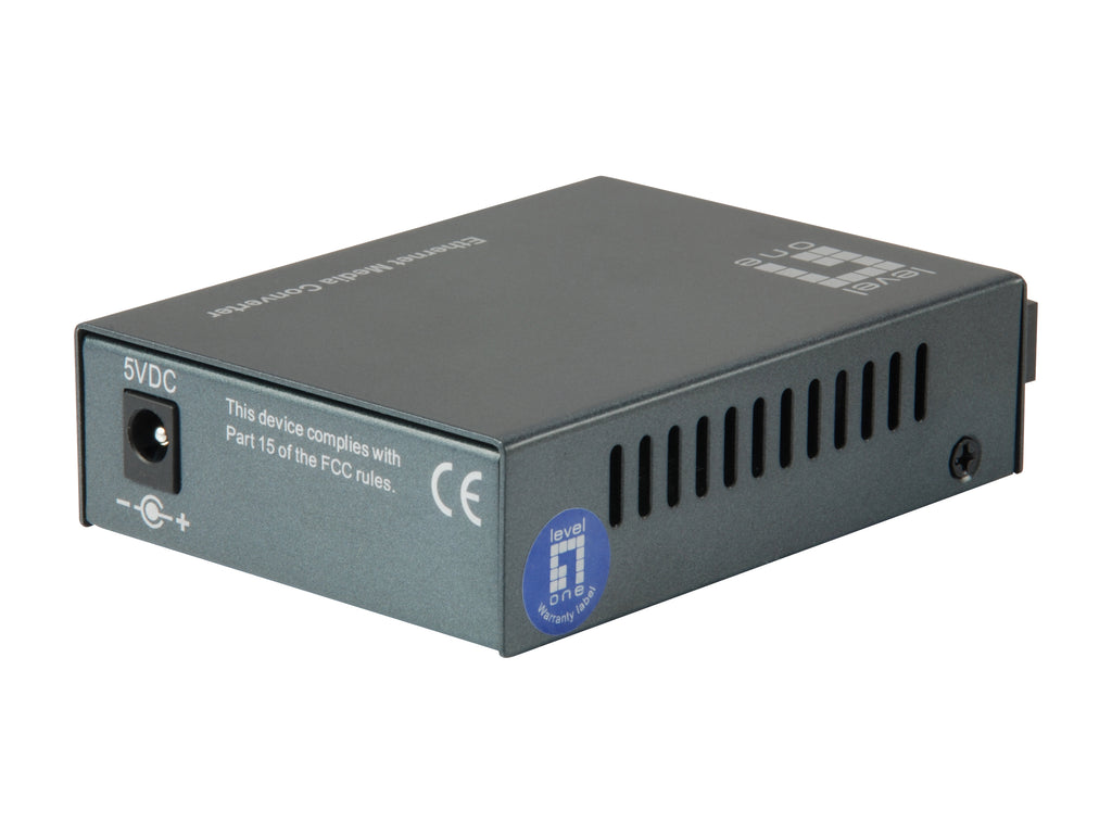 LevelOne FVT-1103 Convertisseur de Média 100 Mbit/s 1310 nm Monomode, Noir