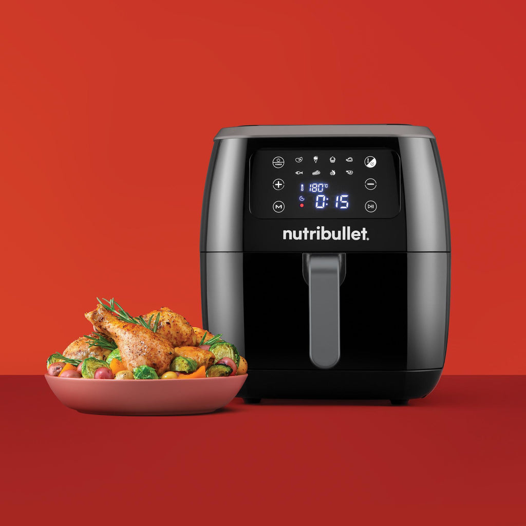 NutriBullet XXL Digital Air Fryer 7 L 1800 W, Friteuse à Air Chaud Numérique, Noir