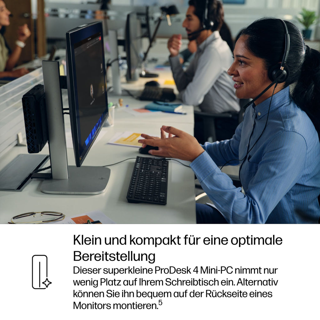 HP ProDesk 4 G1i AI Mini PC, Intel Core Ultra 5 235T, 16GB RAM, 512GB SSD, Intel Graphics, Windows 11 Pro