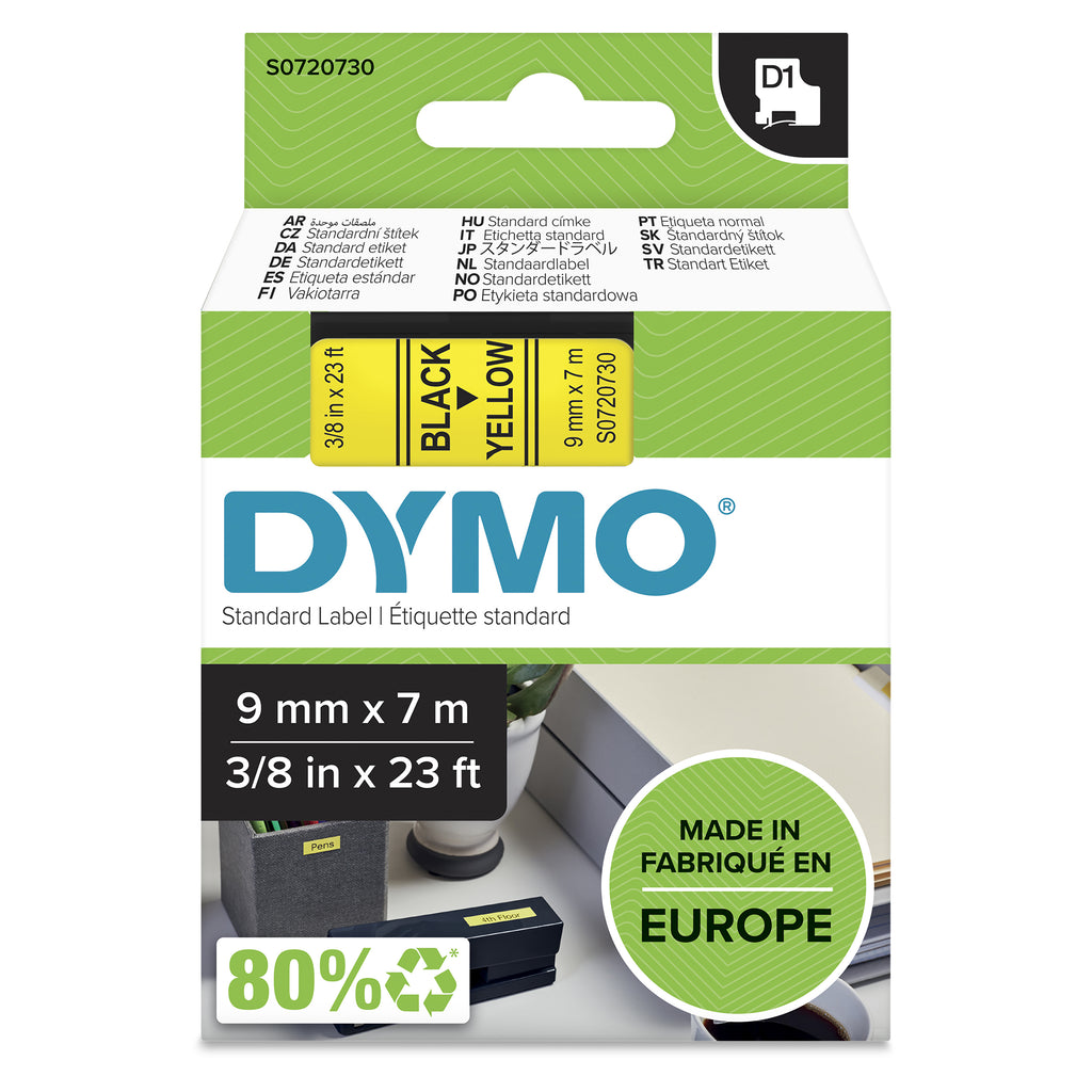 DYMO D1 Mærkattape (0,9 cm x 7 m) 1kassette(r) S0720730