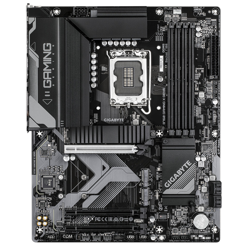 GIGABYTE B760 GAMING X GEN5 Carte Mère – Compatible avec les processeurs Intel Core 14e génération, VRM 8+1+1 phases, jusqu’à 5600 MHz DDR5, 3 x M.2 PCIe 4.0, LAN 2.5 GbE, USB 3.2 Gen 2 - vue 2