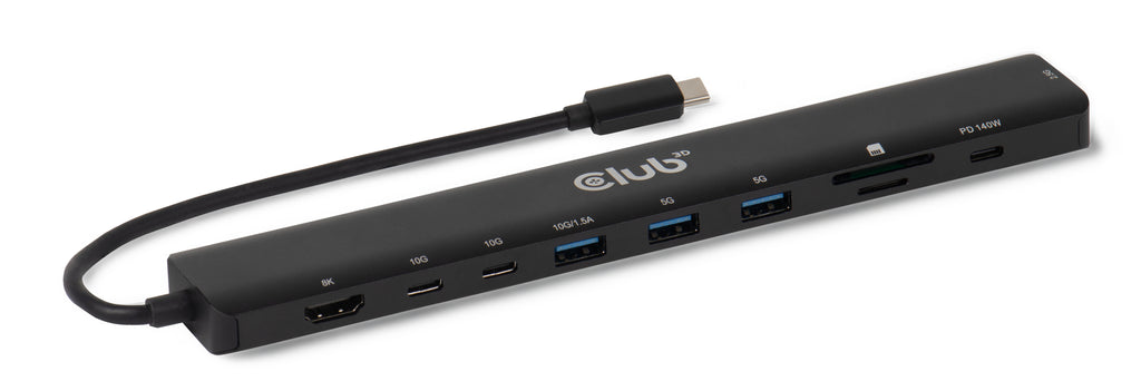 CLUB3D CSV-2550 station d'accueil Avec fil USB Type-C Noir