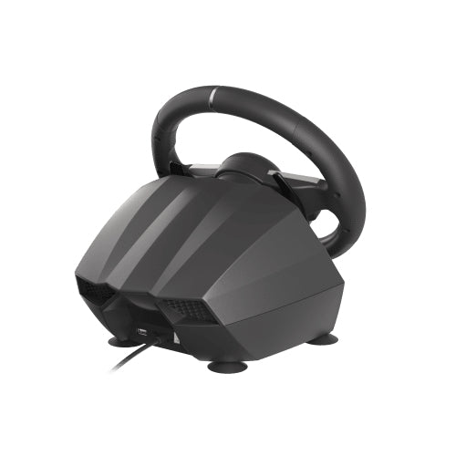 Volant et Pédales Seaborg 400 USB, Noir et Argent, pour PC, PS4, PS3, Xbox One, Xbox 360, Nintendo Switch