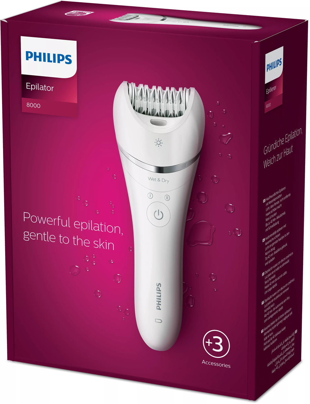 Philips 8000 series Epilator Series 8000 BRE700/00 Épilateur 100 % étanche