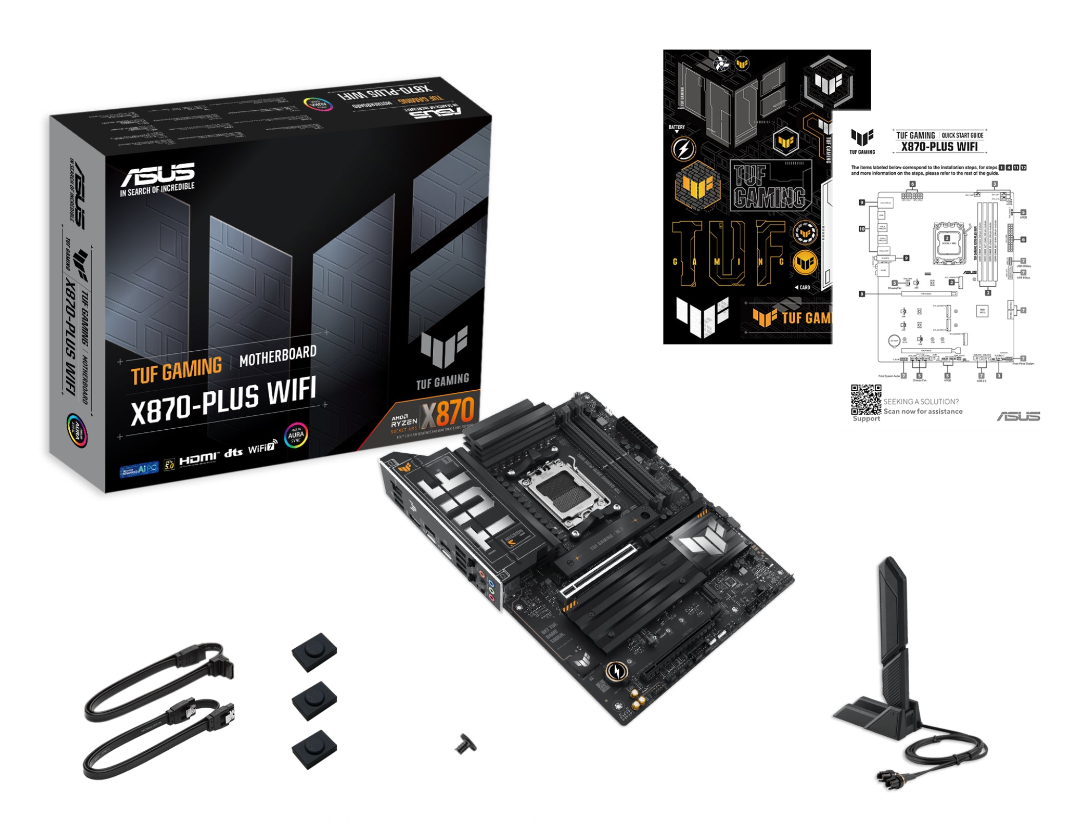 ASUS TUF GAMING X870-PLUS WIFI AMD X870 Emplacement AM5 ATX