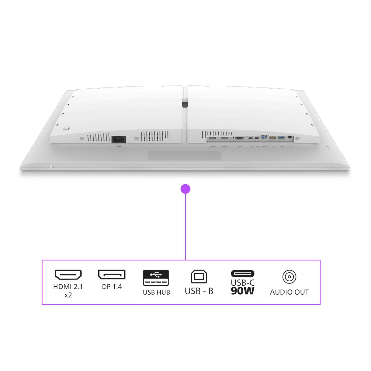 Philips Evnia 6000 32M2N6901A/00 écran plat de PC 80 cm (31.5") 3840 x 2160 pixels 4K Ultra HD QD-OLED Blanc