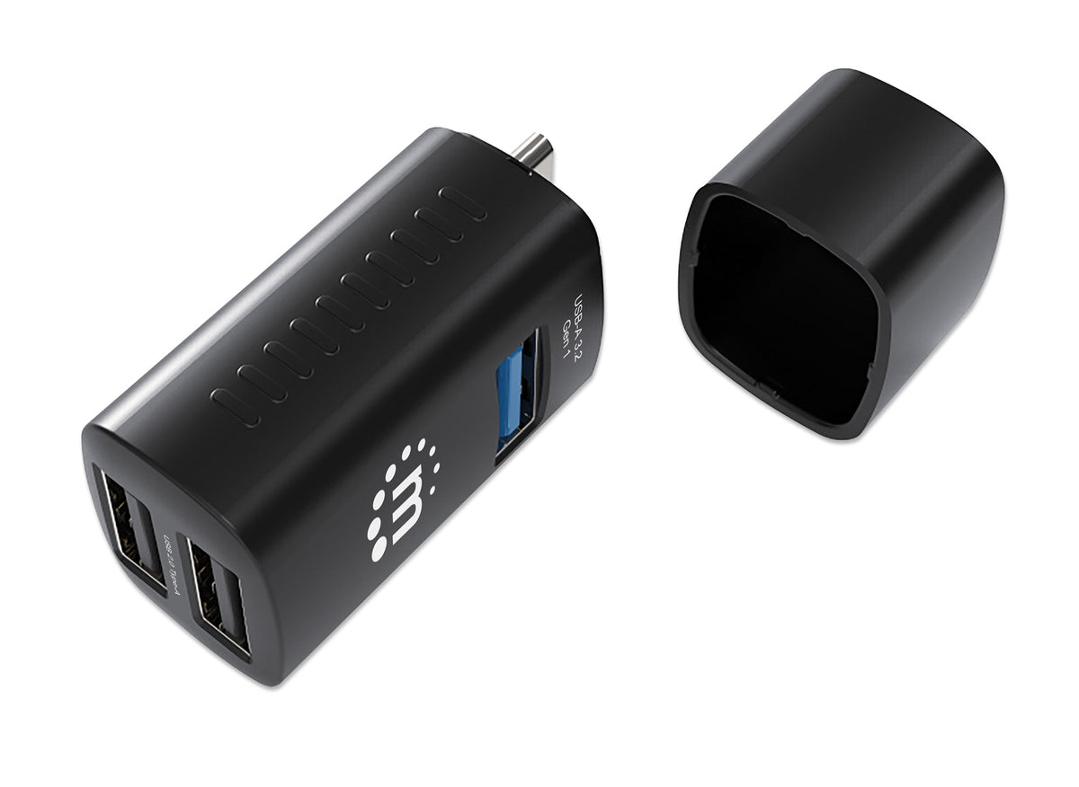 Manhattan Hub USB-C 3 ports ultra compact, 1x USB 3.0 5 Gbit/s et 2x USB 2.0 480 Mbit/s