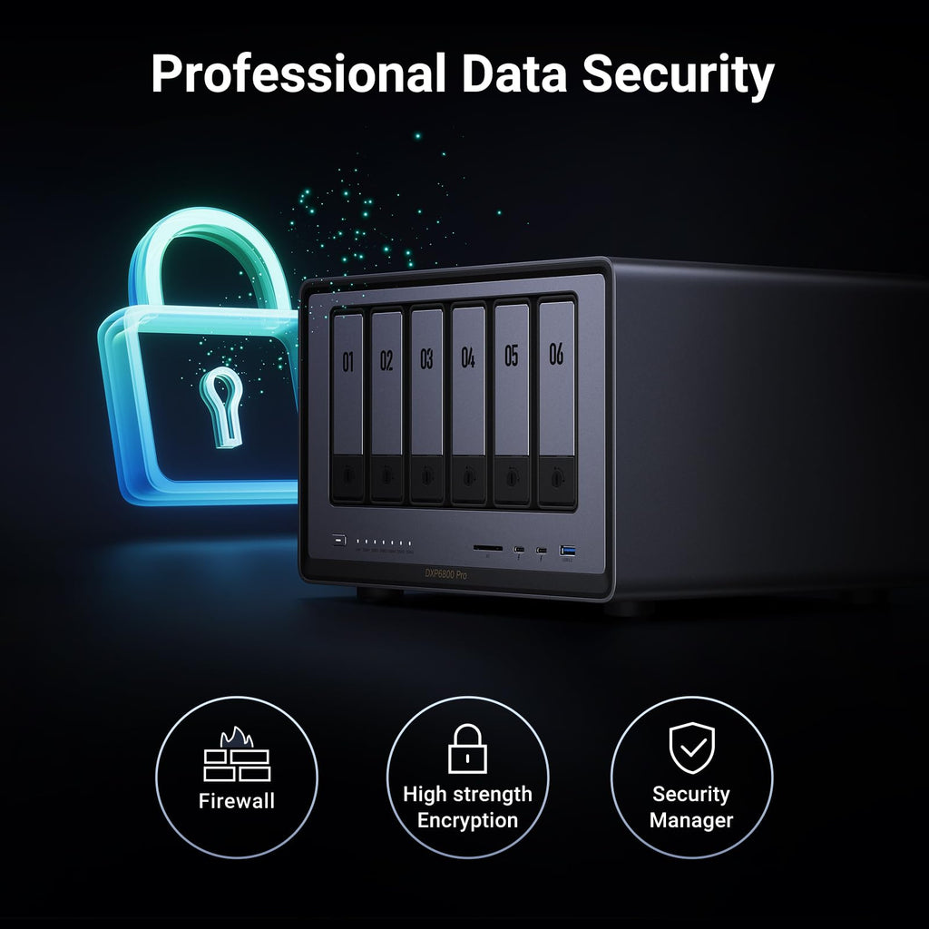 Ugreen DXP6800 Pro NAS Bureau Intel Core i5 8 Go DDR5, Gris et Noir