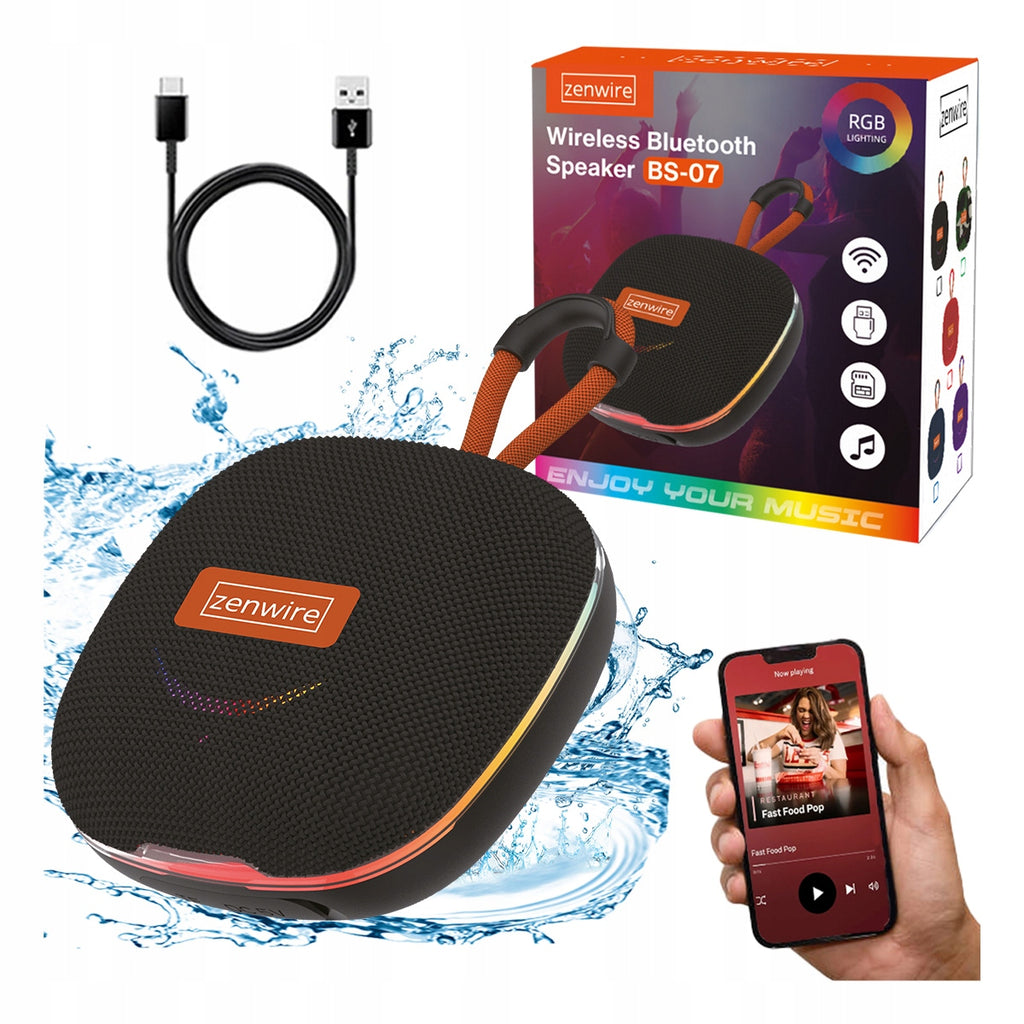 Petite enceinte Bluetooth portable sans fil avec radio FM et lecteur MP3, 13 W, Zenwire BS-07