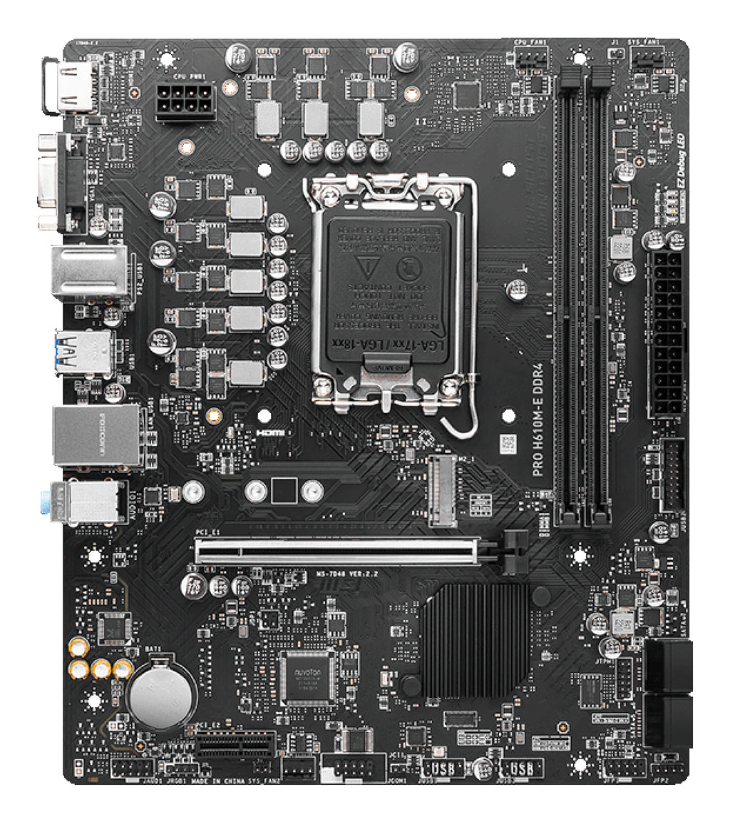 MSI PRO H610M-E DDR4 Carte Mère Intel H610 LGA 1700 Micro ATX