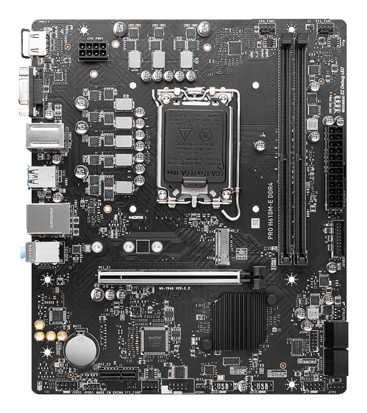 MSI PRO H610M-E DDR4 Carte Mère Intel H610 LGA 1700 Micro ATX