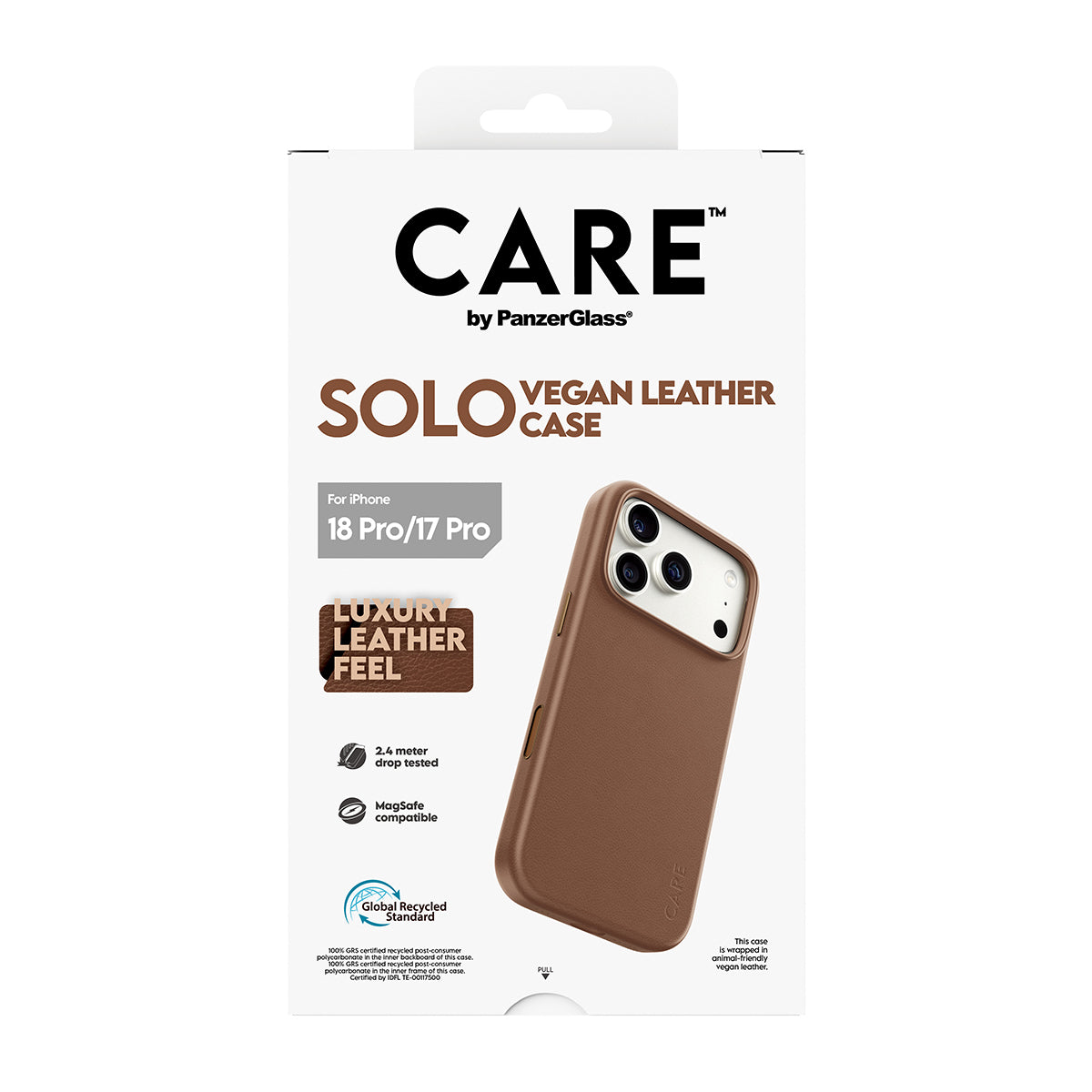 CARE™ by PanzerGlass® Solo Vegan Leather Case Brow - vue 3