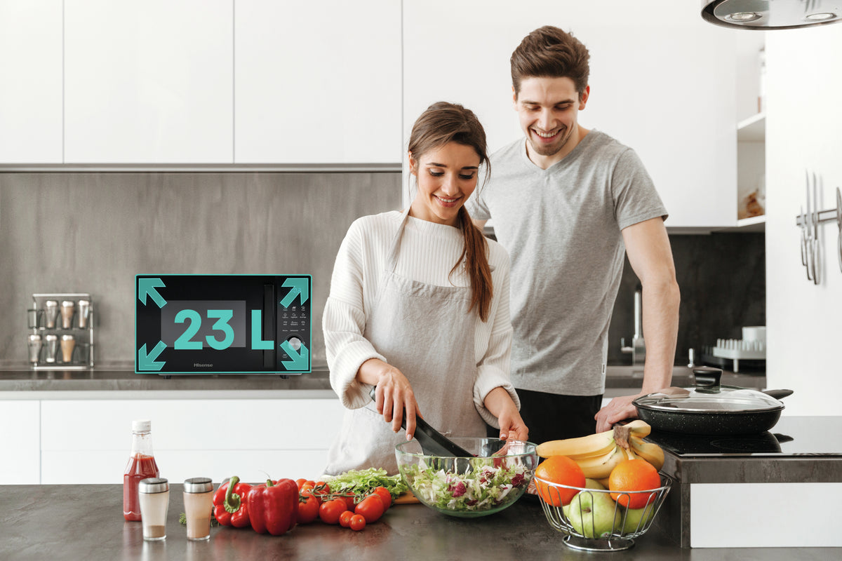 Hisense H23MOBSD1HG Noir Micro-ondes grill Comptoir 23 L 800 W - vue 2