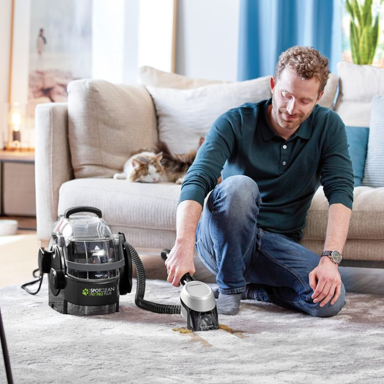 Bissell SpotClean Pet Pro Plus machine de nettoyage de tapis À la main Profond Noir, Transparent