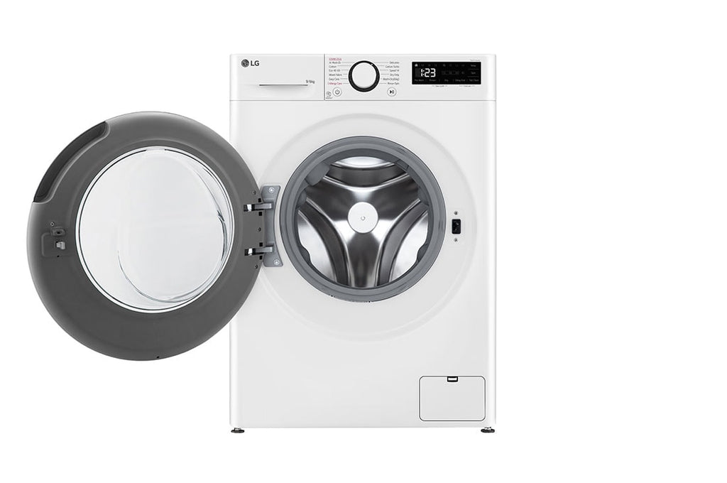 LG F4DR509SBW machine à laver avec sèche linge Pose libre Charge avant Noir, Blanc