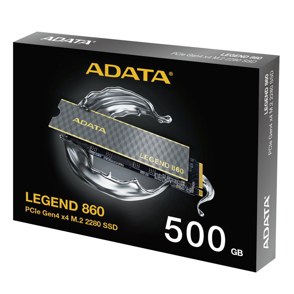 ADATA LEGEND 860 SLEG-860-500GCS disque SSD 500 Go M.2 PCI Express 4.0 NVMe 3D NAND