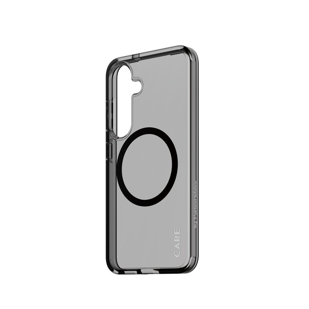 PanzerGlass PanzerGlass CARE™ by ® Urban Combat Case Smokey w. Black Qi Compatible Samsung Galaxy S25 coque de protection pour téléphones portables Housse Noir