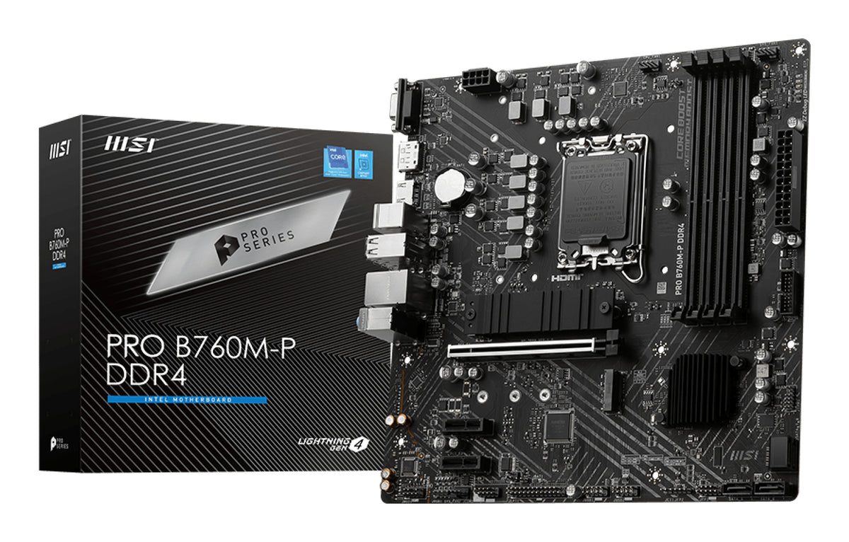 MSI PRO B760M-P DDR4 Carte Mère Intel B760 LGA 1700 Micro ATX