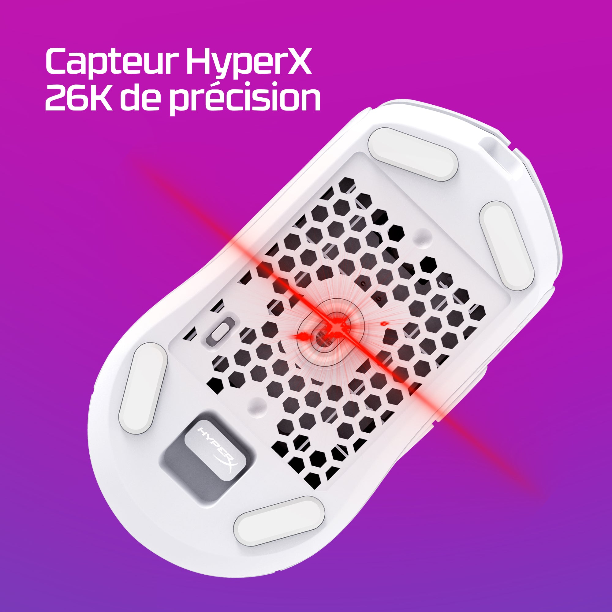 HyperX Pulsefire Haste 2 - Souris sans fil gaming (blanc)