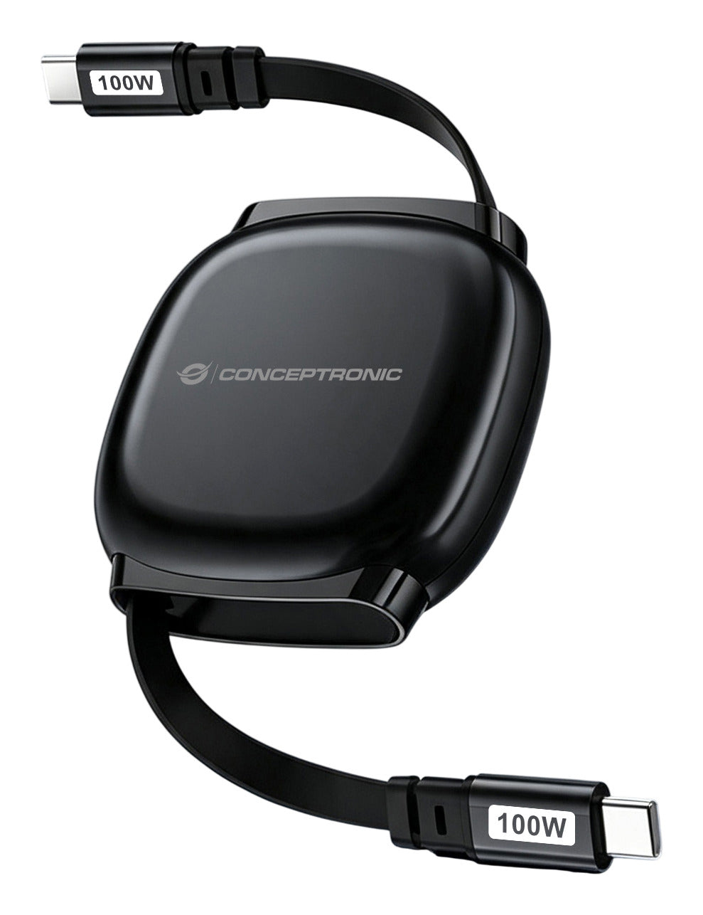 Conceptronic ETTA14B10 câble USB USB 2.0 1 m USB C 100 W Noir