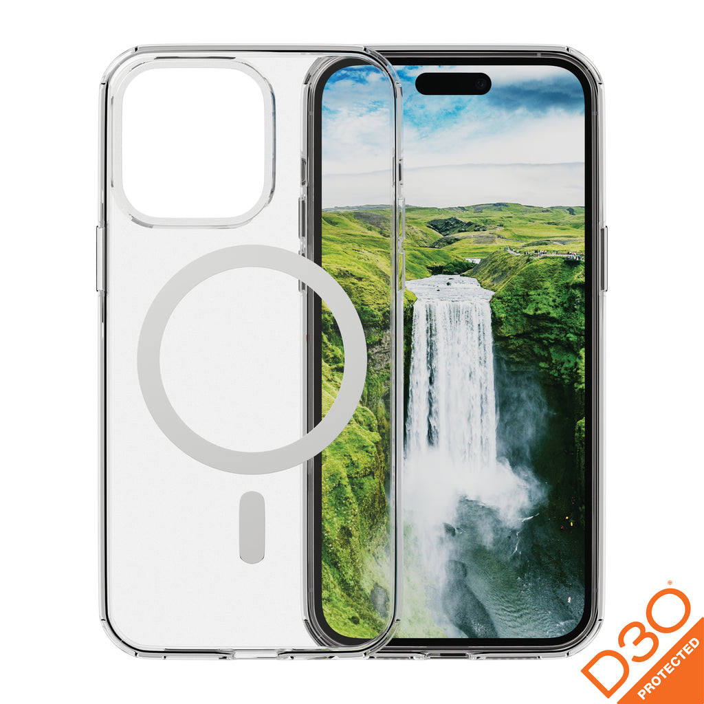 dbramante1928 Iceland Ultra D3O MagSafe coque de protection pour téléphones portables Housse Transparent, Blanc