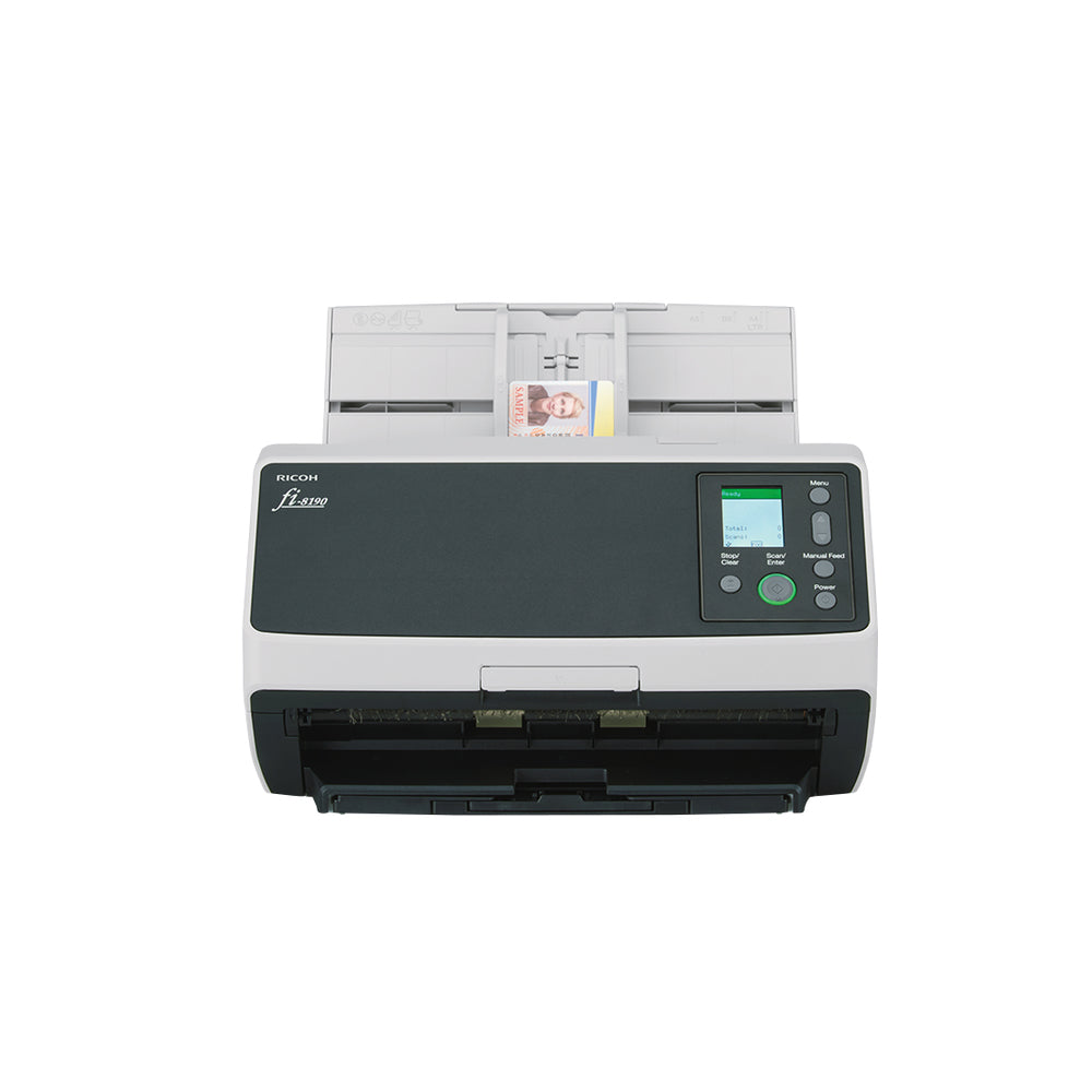 Ricoh fi-8190 Numériseur chargeur automatique de documents (adf) + chargeur manuel 600 x 600 DPI A4 Noir, Gris