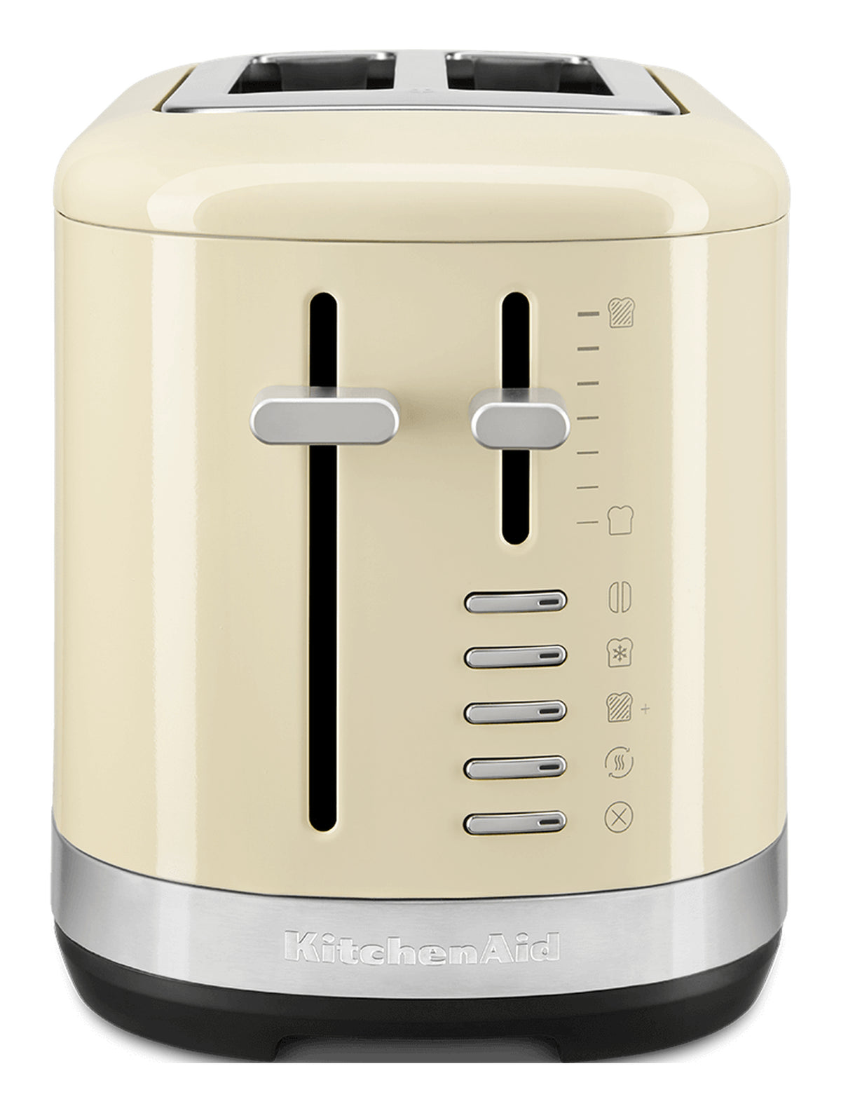 KitchenAid 5KMT2109EAC Grille-pain 2 Tranches 980 W, Noir, Crème, Acier Inoxydable