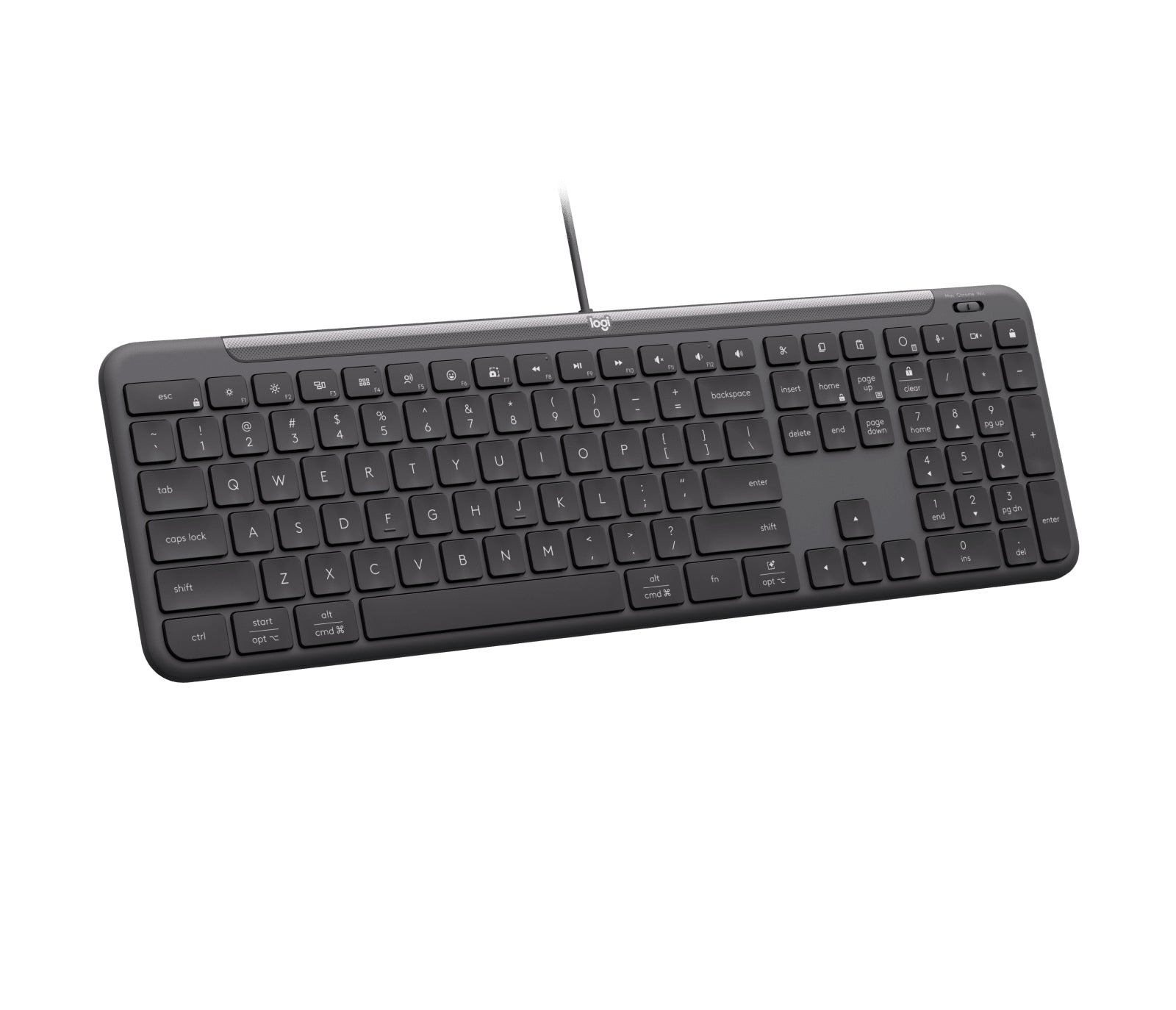 Logitech Signature Slim Wired K620 For Business teclado Universal USB QWERTY Nórdico Grafito