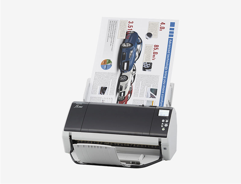 Ricoh fi-7460 Numériseur chargeur automatique de documents (adf) + chargeur manuel 600 x 600 DPI A3 Gris, Blanc