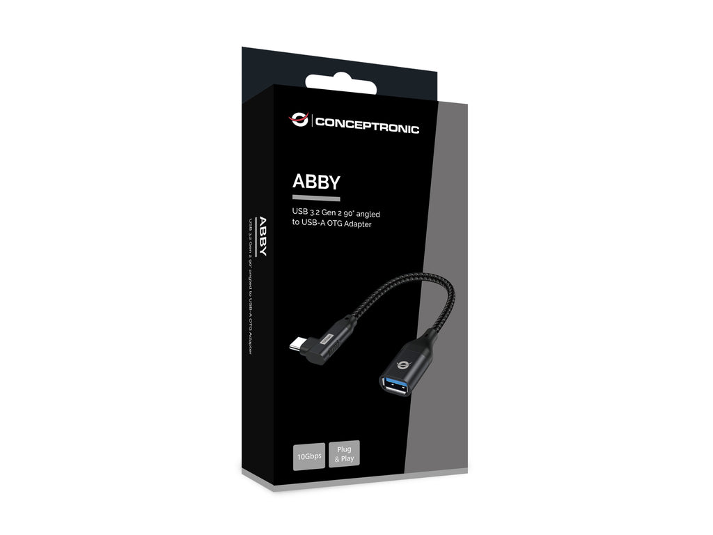 Conceptronic ABBY19B Adaptateur Changeur de Genre USB-C vers USB-A, Noir