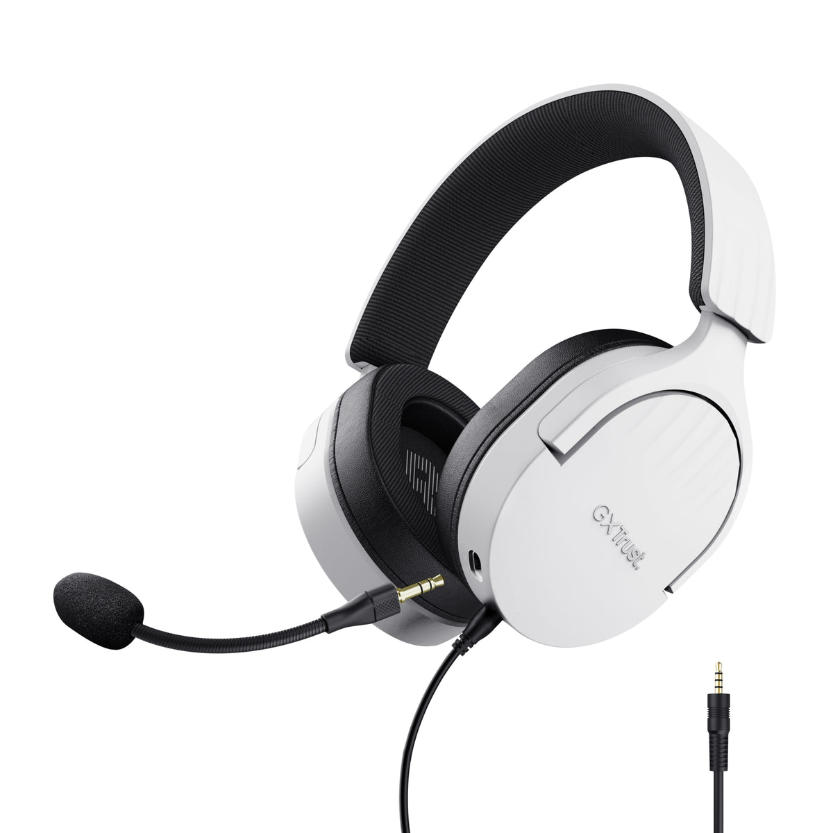 Trust GXT 489W FAYZO Casque Gaming Filaire avec Arceau, Noir et Blanc