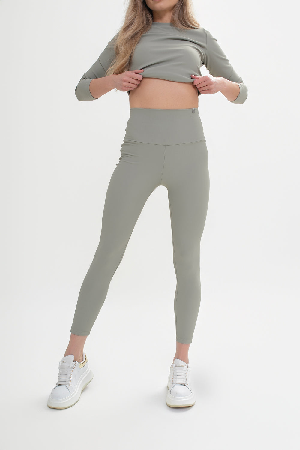 Leggings pour femme à rayures, taille haute