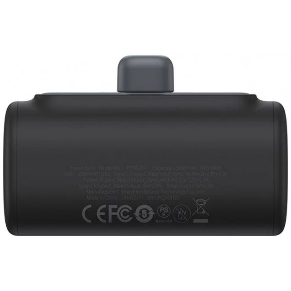 Baseus Powerbank Compact Lightning Version, 5000mAh, 20W, PD, Black P10068307113-00