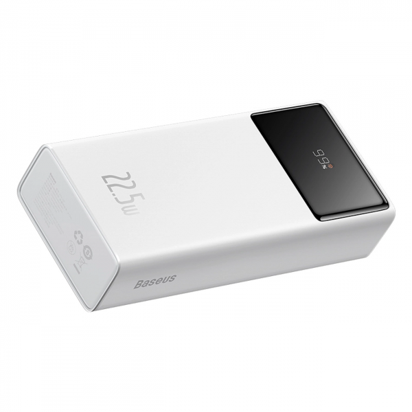 Baseus Powerbank EnerFill FP41, 30000mAh, 22.5W, QC + PD, White E0027K01