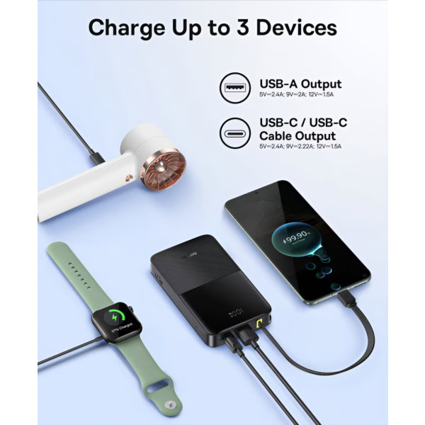 Baseus Powerbank EnerFill Bipow2 Pro, 10000mAh, 22.5W, QC + PD, Black E0027600