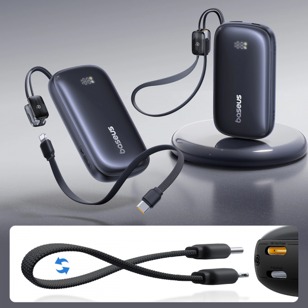 Baseus Powerbank EnerFill FC21 QPow 3 Ultra, 10000mAh, 22.5W, QC + PD, Black E0027L00