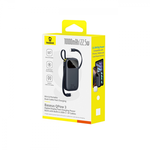 Baseus Powerbank EnerFill FC31, 10000mAh, 22.5W, QC + PD, Black P10082106123-00