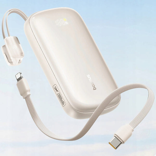 Baseus Powerbank EnerFill FC21 QPow 3 Ultra, 20000mAh, 22.5W, QC + PD, Beige E0027M01