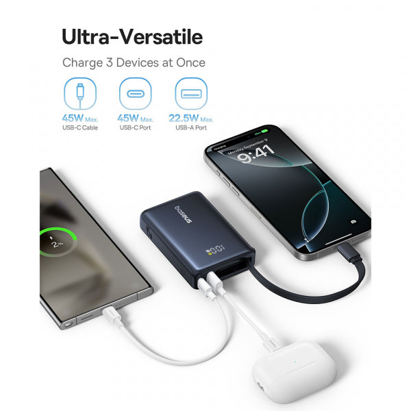 Baseus Powerbank PicoGo, 10000mAh, 45W, QC + PD, Black P10076803123-00