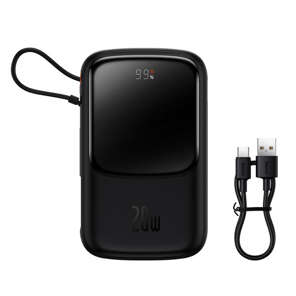 Baseus Powerbank Qpow Pro, 10000mAh, 20W, QC + PD, Black PPQD020001