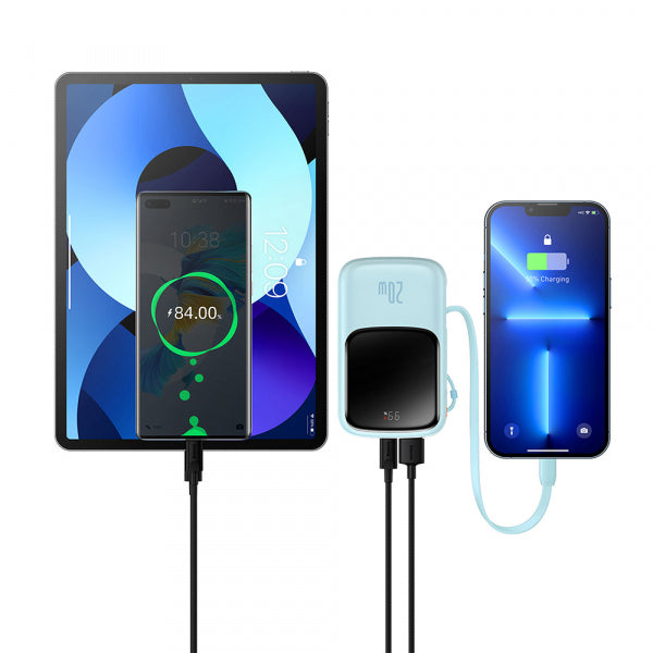Baseus Powerbank Qpow Pro, 20000mAh, 20W, QC + PD, Blue PPQD030003