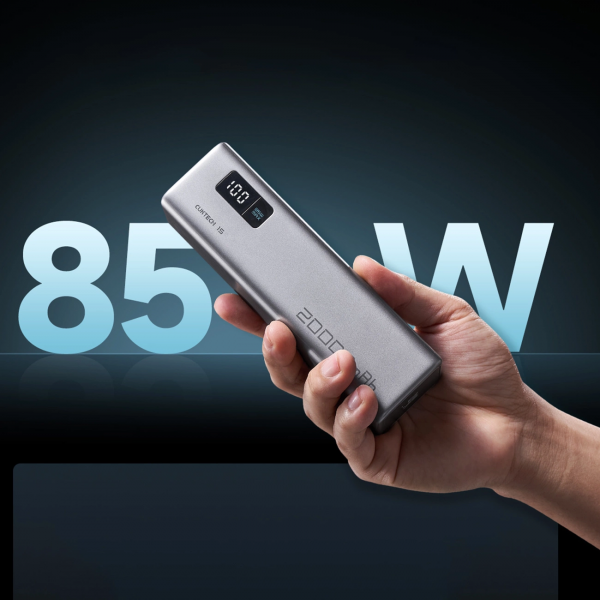 Cuktech Powerbank 20000mAh, 100W, QC + PD, Grey CUKP200XGLGR