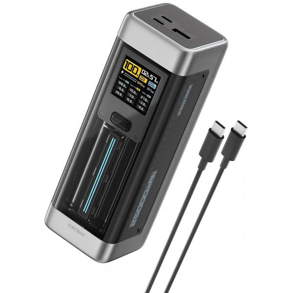 Cuktech Powerbank 25000mAh, 210W, QC + PD, Black CUK00P23GLBK