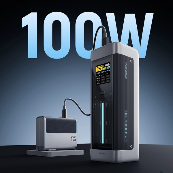 Cuktech Powerbank 25000mAh, 210W, QC + PD, Black CUK00P23GLBK
