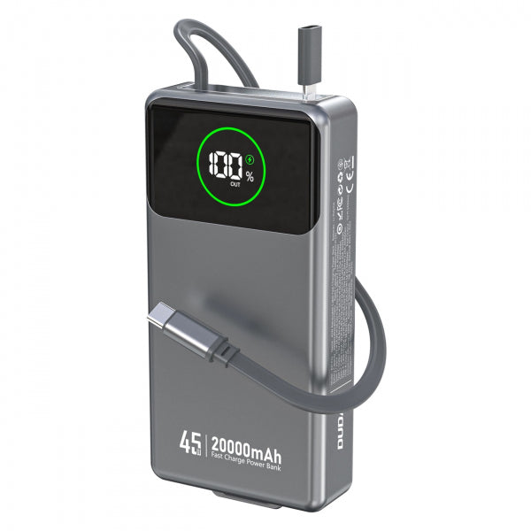Dudao Powerbank K31 Pro, 20000mAh, 45W, QC + PD, Grey
