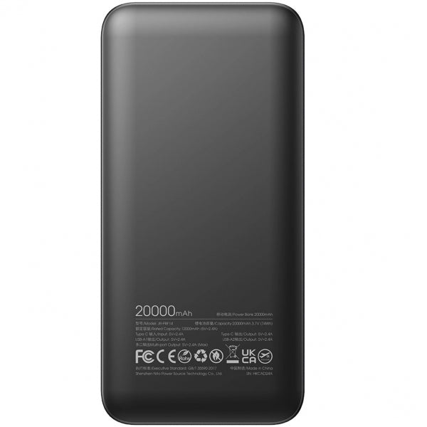 Joyroom Powerbank JR-PBF14, 20000mAh, 12W, Black