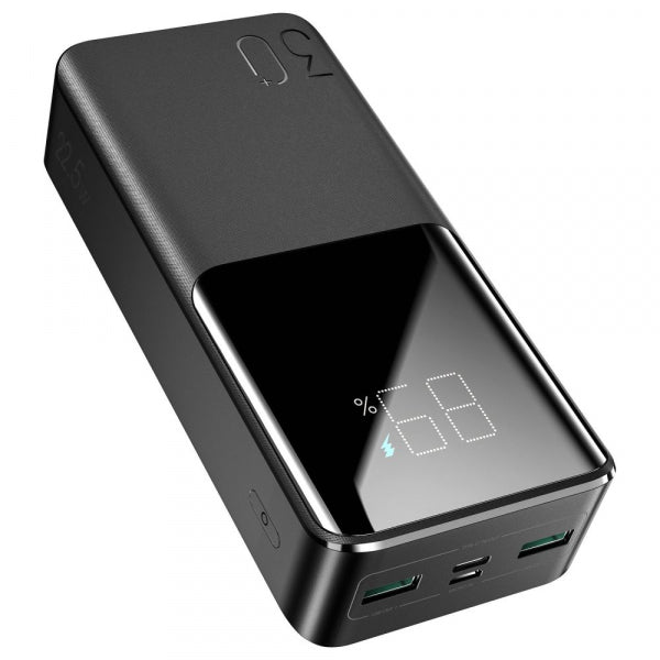 Joyroom Powerbank JR-QP193, 30000mAh, 22.5W, QC + PD, Black