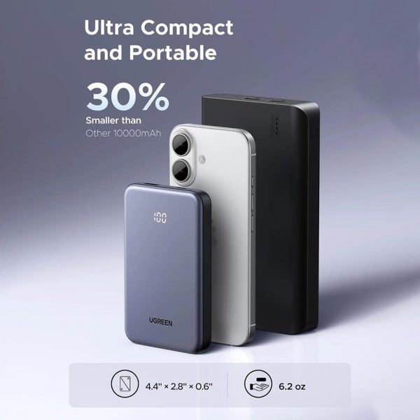 Ugreen Powerbank 75131B, 10000mAh, 22.5W, QC + PD, Grey